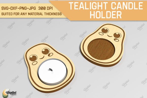 Download Tealight Candle Holder. Avocado SVG - Old Collection