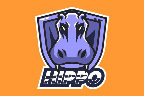 Download Hippo Illustration Logo Graphic - Logo Collection