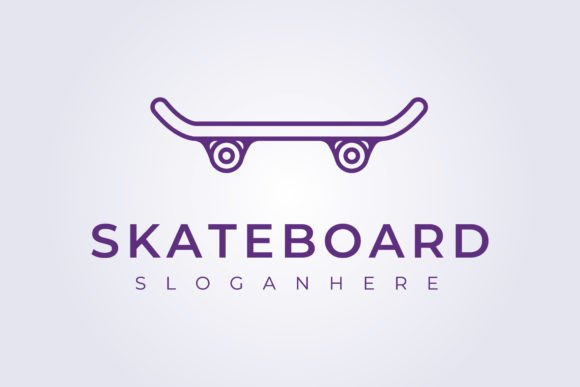 Download Minimal Line Skateboard Vector Logo Illu - Logo Collection