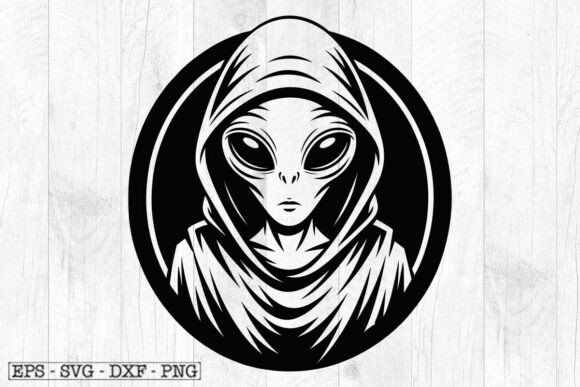 Download Alien SVG File for T-Shirt Design - Alien Collection