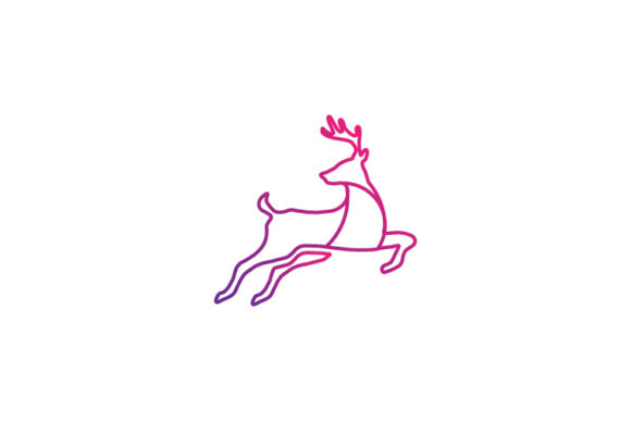 Download Deer Line Art Monoline Logo Template - Logo Collection