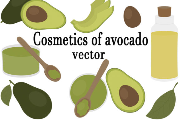 Download Set of Cosmetics from Avocado Vector - Avocado vector Collection