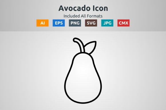 Download Avocado Vector Outline Icon - Premium Resources