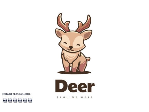 Download Deer Cartoon Illustration Logo - Logo Collection
